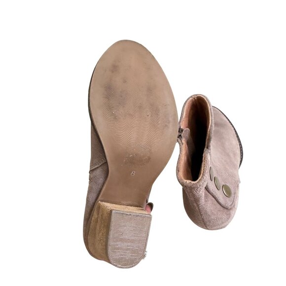 JEFFREY CAMPBELL Taupe Suede Ankle Booties Boots Size 8 - Picture 5 of 8